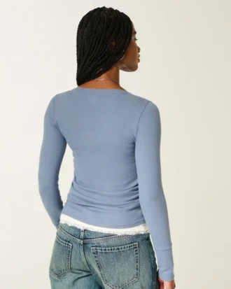 2002 Henley cu imprimeu