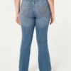 Blugi bootcut cu talie medie și spălare medie Blugi bootcut cu talie medie și spălare medie