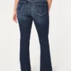 Blugi bootcut cu talie medie și spălare închisă Blugi bootcut cu talie medie și spălare închisă