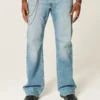 Blugi bootcut relaxați, spălați mediu Blugi bootcut relaxați, spălați mediu