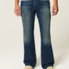 Blugi bootcut relaxați, spălați închis Blugi bootcut relaxați, spălați închis