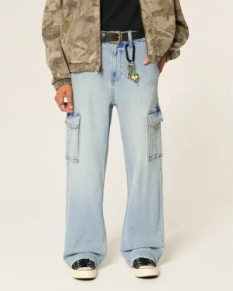 Blugi cargo super largi