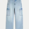 Blugi cargo super largi Blugi cargo super largi