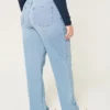 Blugi dad jeans cu talie ultra înaltă, spălare medie, pentru siluete cu forme Blugi dad jeans cu talie ultra înaltă, spălare medie, pentru siluete cu forme