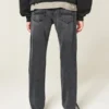 Blugi drepți slim spălați, negri Blugi drepți slim spălați, negri