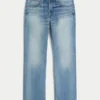 Blugi drepți Y2K Distressed Medium Wash Blugi drepți Y2K Distressed Medium Wash