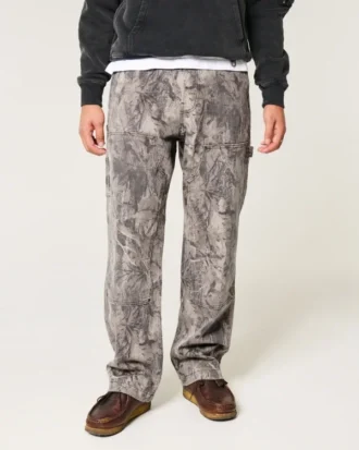 Blugi largi Camo Baggy Carpenter