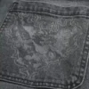 Blugi largi cu imprimeu inimă gri Blugi largi cu imprimeu inimă gri