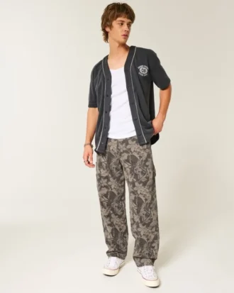 Blugi largi de pictor Camo Skater
