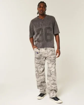 Blugi largi de pictor Camo Skater