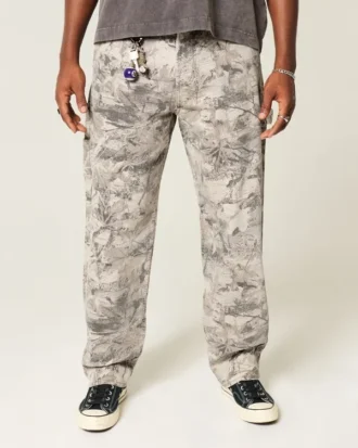 Blugi largi de pictor Camo Skater