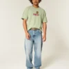 Blugi largi, de skater, spălați mediu Blugi largi, de skater, spălați mediu