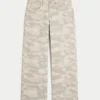 Blugi largi Y2K Camo cu talie joasă Blugi largi Y2K Camo cu talie joasă
