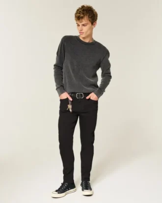 Blugi skinny negri, care nu se decolorează