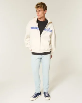 Blugi skinny sportivi, spălați în culori deschise