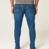 Blugi skinny sportivi, spălați închis Blugi skinny sportivi, spălați închis