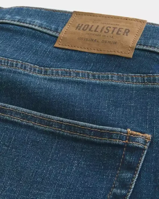 Blugi skinny sportivi, spălați închis Blugi skinny sportivi, spălați închis