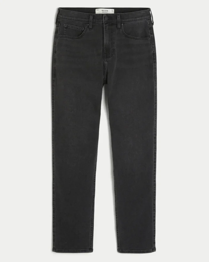 Blugi skinny sportivi spălați, negri Blugi skinny sportivi spălați, negri
