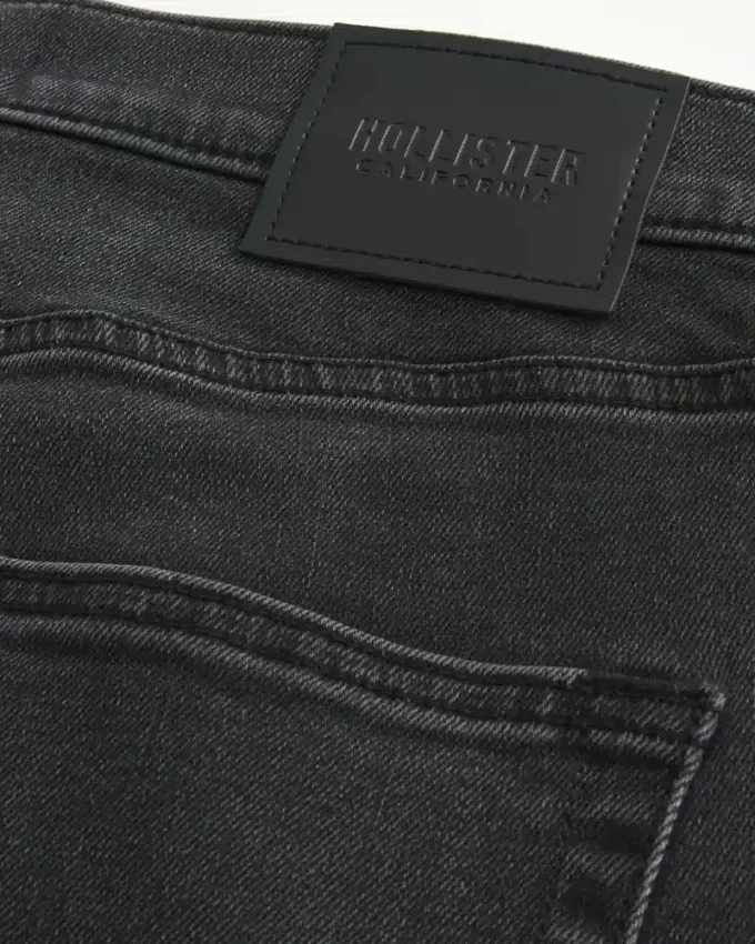 Blugi skinny sportivi spălați, negri Blugi skinny sportivi spălați, negri
