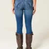 Blugi super skinny, cu talie înaltă, spălați închis la culoare Blugi super skinny, cu talie înaltă, spălați închis la culoare