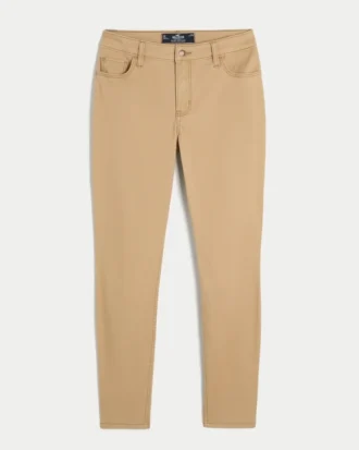 Blugi super skinny kaki cu talie înaltă Blugi super skinny kaki cu talie înaltă