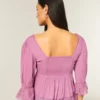 Bluză babydoll cu mâneci trei sferturi Bluză babydoll cu mâneci trei sferturi