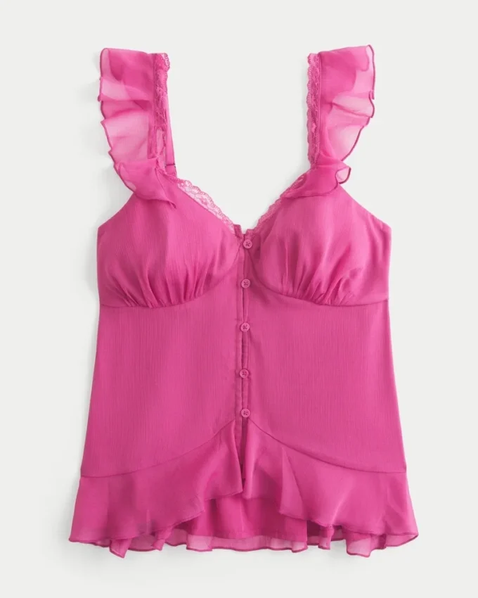Bluză babydoll din șifon ușor Bluză babydoll din șifon ușor