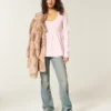 Bluză cu mâneci lungi Henley Babydoll Bluză cu mâneci lungi Henley Babydoll
