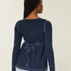 Bluză cu mâneci lungi Henley Babydoll Bluză cu mâneci lungi Henley Babydoll