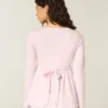 Bluză cu mâneci lungi Henley Babydoll Bluză cu mâneci lungi Henley Babydoll