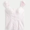Bluză din poplin cu umeri decupați Bluză din poplin cu umeri decupați