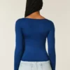 Bluză fără cusături, cu decolteu rotund Bluză fără cusături, cu decolteu rotund