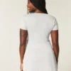 Bluză Henley cu mâneci scurte și croi babydoll Bluză Henley cu mâneci scurte și croi babydoll