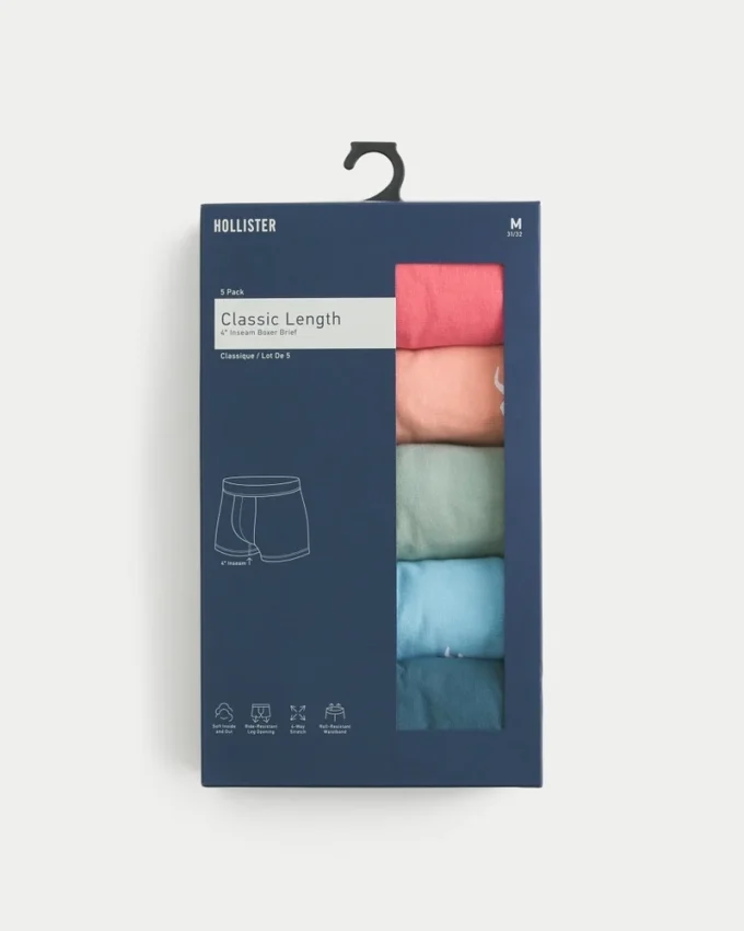 Boxeri clasici lungi, pachet de 5 bucăți