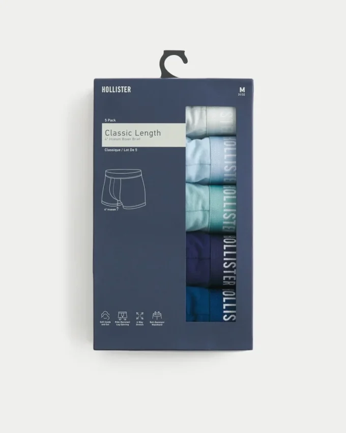 Boxeri clasici lungi, pachet de 5 bucăți