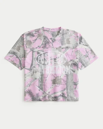 Boxy Crop Posty Co. Jersey cu imprimeu