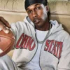 Boxy Hanorac cu glugă și fermoar cu grafică Ohio State University Buckeyes Boxy Hanorac cu glugă și fermoar cu grafică Ohio State University Buckeyes