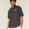 Boxy Polo cu imprimeu Ohio State University Buckeyes Boxy Polo cu imprimeu Ohio State University Buckeyes