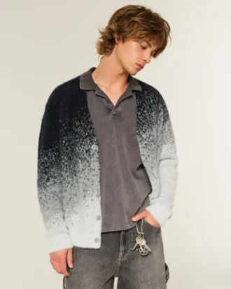 Cardigan boxy fuzzy