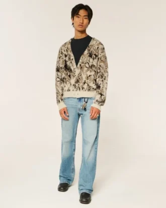 Cardigan boxy fuzzy