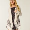 Cardigan cu franjuri, fără închidere Cardigan cu franjuri, fără închidere
