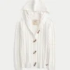 Cardigan cu glugă și nasturi din tricotaj cu model în zig-zag Holiday Vault Release Cardigan cu glugă și nasturi din tricotaj cu model în zig-zag Holiday Vault Release