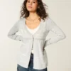 Cardigan cu mâneci lungi și croi lejer Cardigan cu mâneci lungi și croi lejer