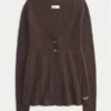 Cardigan cu mâneci lungi și croi lejer Cardigan cu mâneci lungi și croi lejer