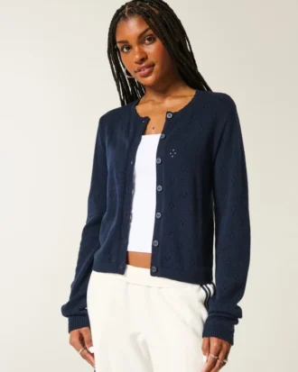 Cardigan cu ochiuri