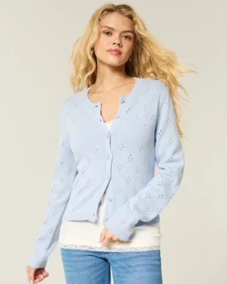 Cardigan cu ochiuri