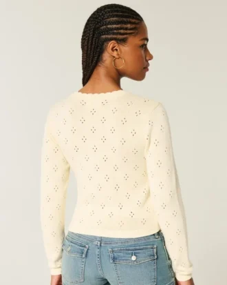 Cardigan cu ochiuri