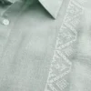 Cămașă brodată cu mâneci scurte și croi drept Cămașă brodată cu mâneci scurte și croi drept