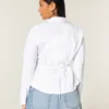 Cămașă cu inserție din dantelă și nasturi Cămașă cu inserție din dantelă și nasturi