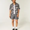 Cămașă din amestec de in cu model tropical Cămașă din amestec de in cu model tropical